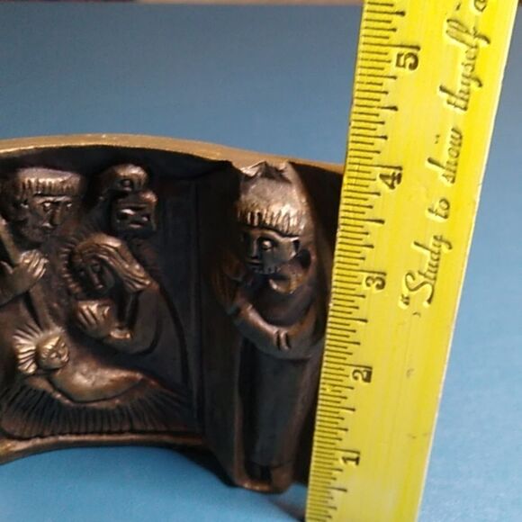 Antique Style Silver Religious Art Panel Brass or Bronze possible Weinert - Picture 4 of 7